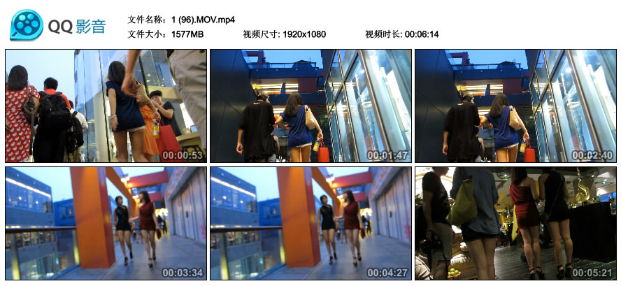 精选街拍视频 No.1312 超短热裤纹身美女 [1.54GB]