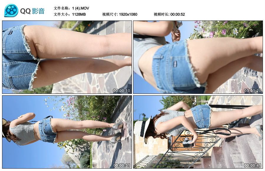 精选街拍视频 No.3105 超短牛仔短裤露脐模拍第一季 [4.01GB]