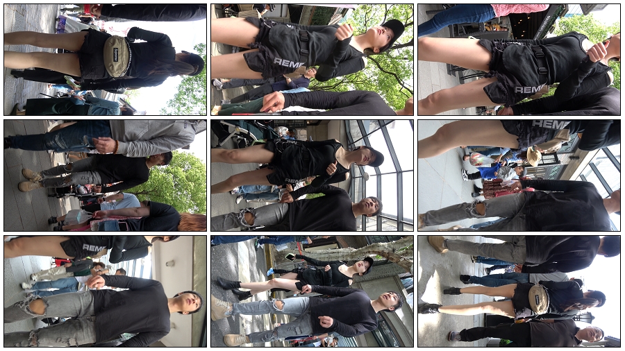 精选街拍视频 No.3849 鸭舌帽黑色短裤好身材靓妹 [717MB]
